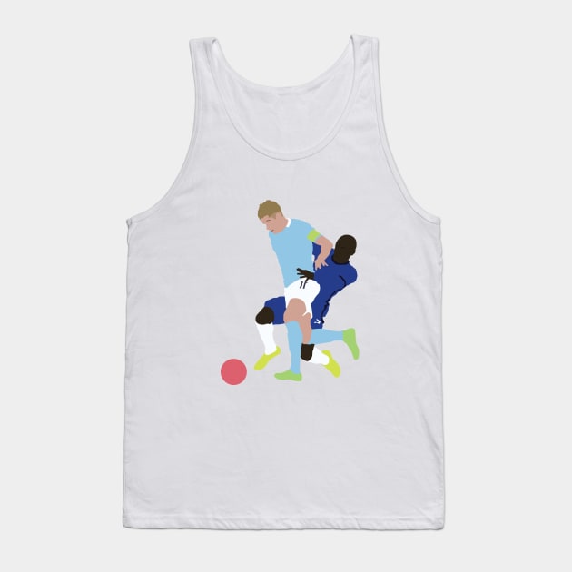 De Bruyne vs Kante Central Midfield Rivalry Tank Top by Jackshun